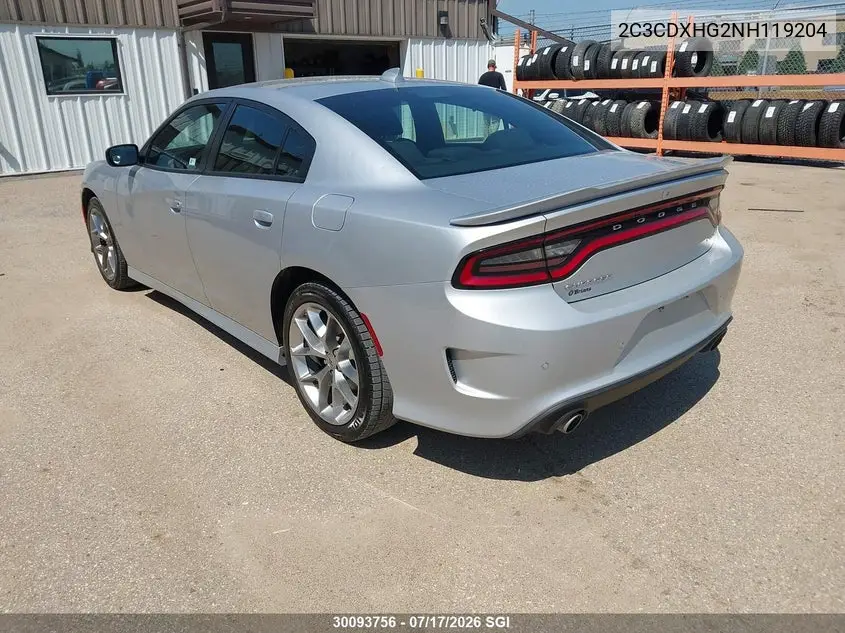 2022 DODGE CHARGER VIN 2C3CDXHG2NH119204 — фото 3