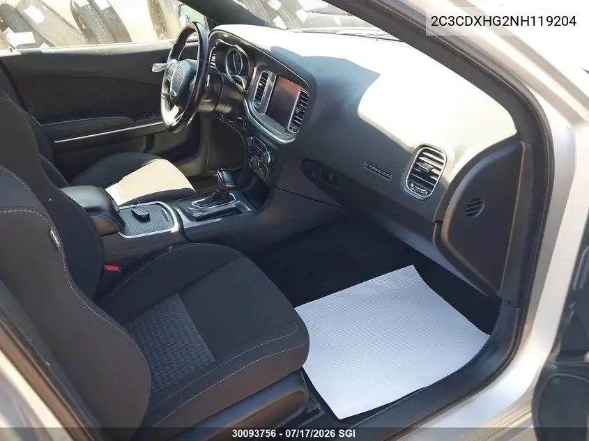 2022 DODGE CHARGER VIN 2C3CDXHG2NH119204 — фото 5