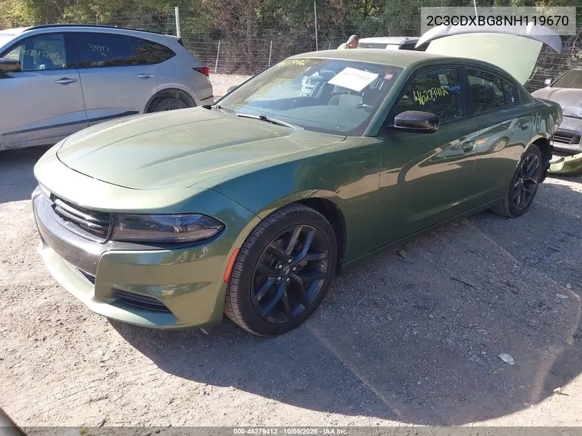 2022 DODGE CHARGER VIN 2C3CDXBG8NH119670 — фото 2