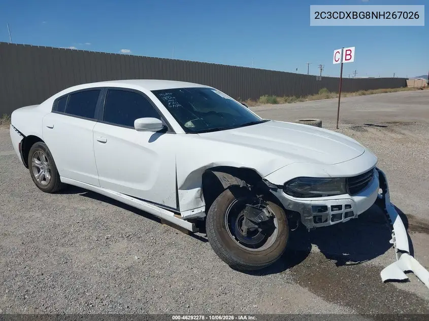 DODGE CHARGER 2022, VIN 2C3CDXBG8NH267026