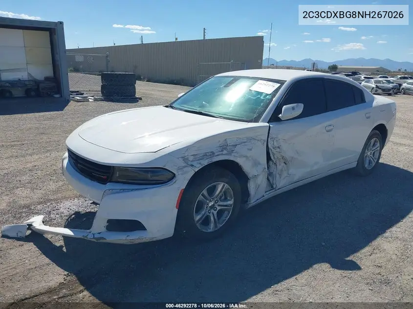 2022 DODGE CHARGER VIN 2C3CDXBG8NH267026 — фото 2