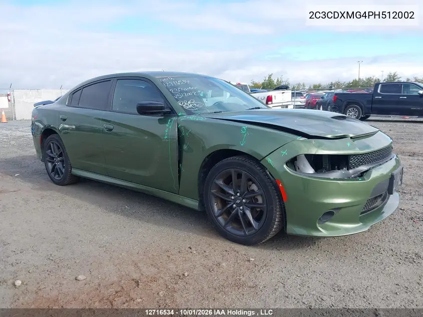 DODGE CHARGER 2023, VIN 2C3CDXMG4PH512002