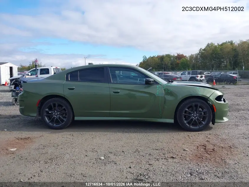 2023 DODGE CHARGER VIN 2C3CDXMG4PH512002 — фото 14