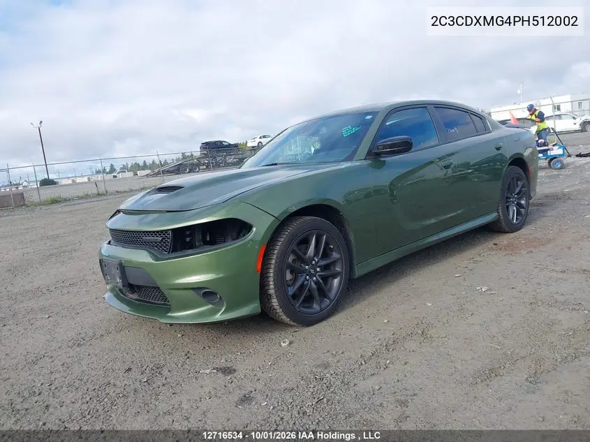 2023 DODGE CHARGER VIN 2C3CDXMG4PH512002 — фото 2