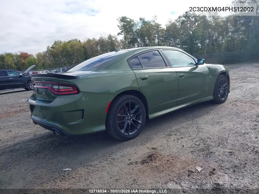 2023 DODGE CHARGER VIN 2C3CDXMG4PH512002 — фото 4