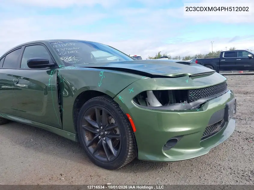 2023 DODGE CHARGER VIN 2C3CDXMG4PH512002 — фото 6