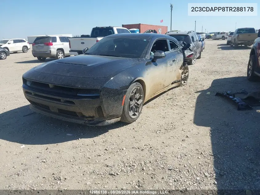2026 DODGE CHARGER VIN 2C3CDAPP8TR288178 — фото 2