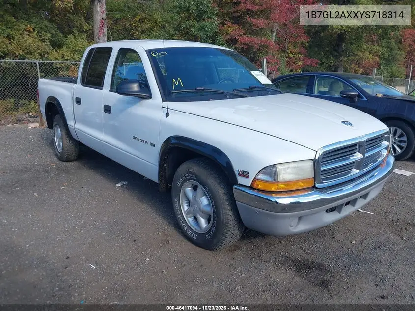 DODGE DAKOTA 2000, VIN 1B7GL2AXXYS718314