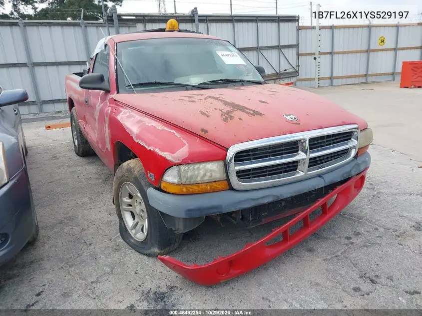 DODGE DAKOTA 2000, VIN 1B7FL26X1YS529197