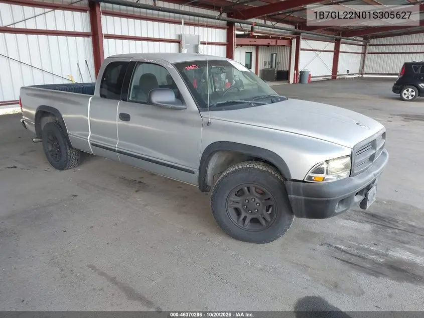 DODGE DAKOTA 2001, VIN 1B7GL22N01S305627