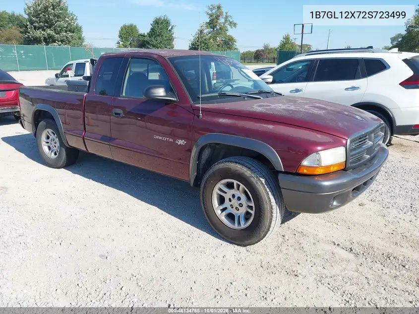 DODGE DAKOTA 2002, VIN 1B7GL12X72S723499