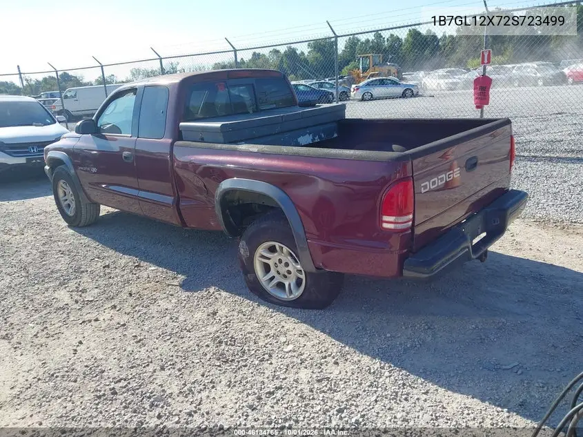 2002 DODGE DAKOTA VIN 1B7GL12X72S723499 — фото 3