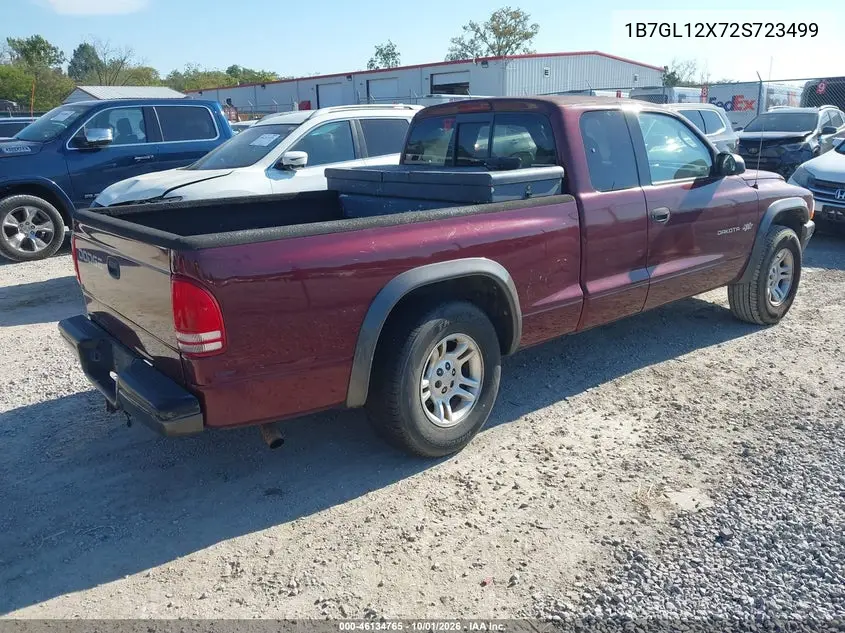 2002 DODGE DAKOTA VIN 1B7GL12X72S723499 — фото 4