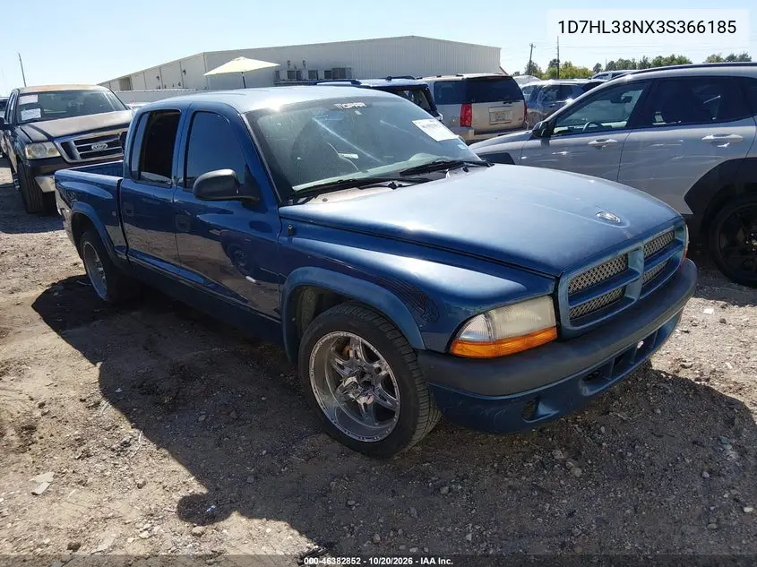 DODGE DAKOTA 2003, VIN 1D7HL38NX3S366185