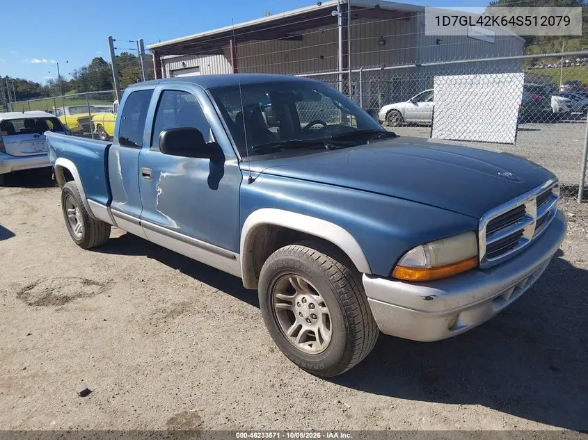 DODGE DAKOTA 2004, VIN 1D7GL42K64S512079