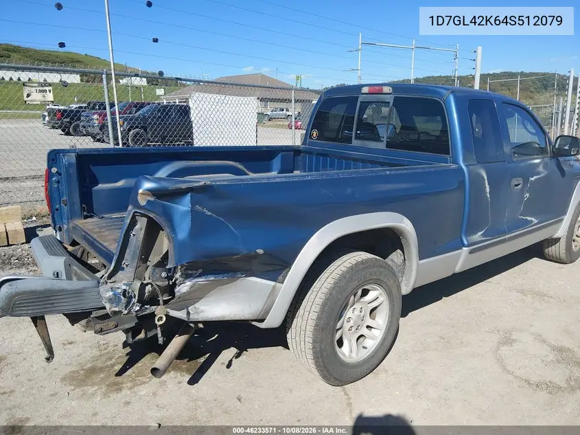 2004 DODGE DAKOTA VIN 1D7GL42K64S512079 — фото 4