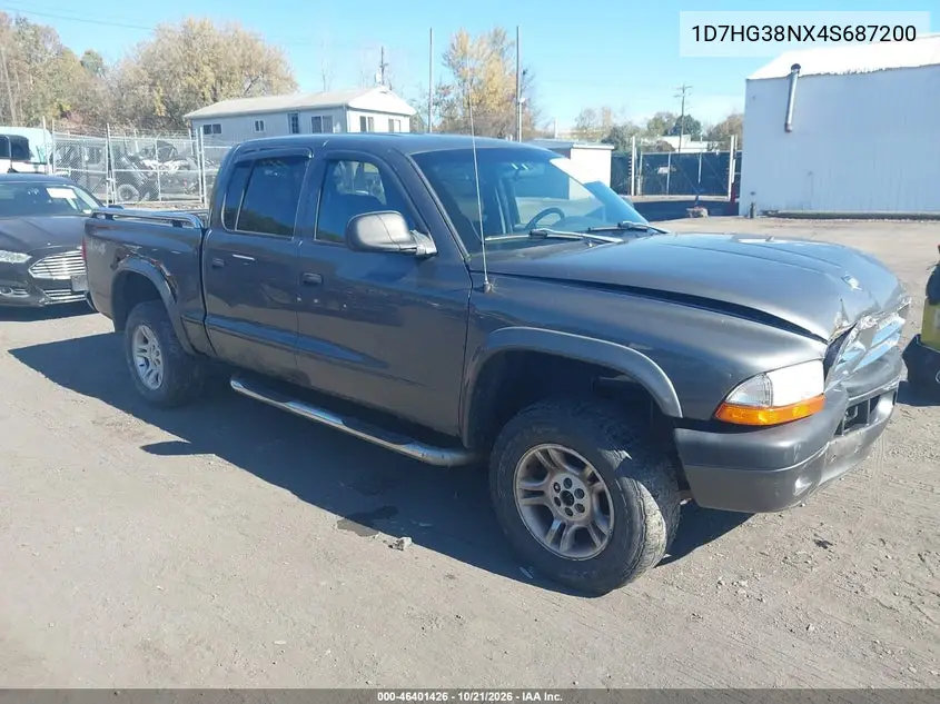 DODGE DAKOTA 2004, VIN 1D7HG38NX4S687200