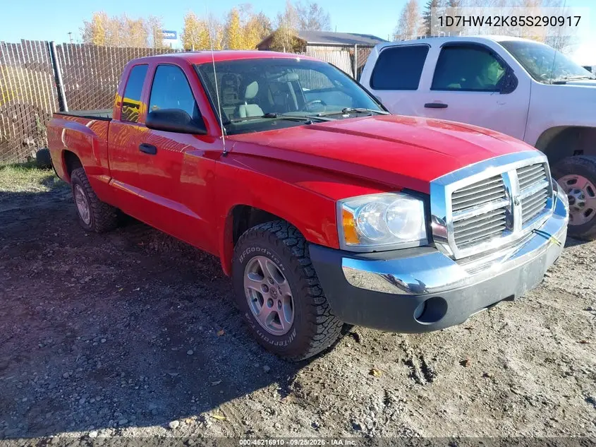 DODGE DAKOTA 2005, VIN 1D7HW42K85S290917