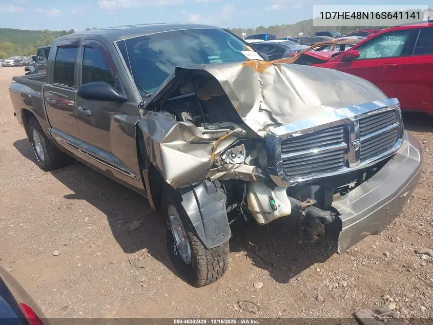 DODGE DAKOTA 2006, VIN 1D7HE48N16S641141