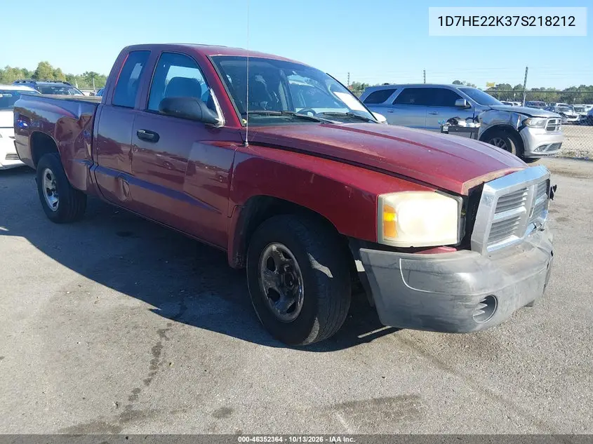 DODGE DAKOTA 2007, VIN 1D7HE22K37S218212
