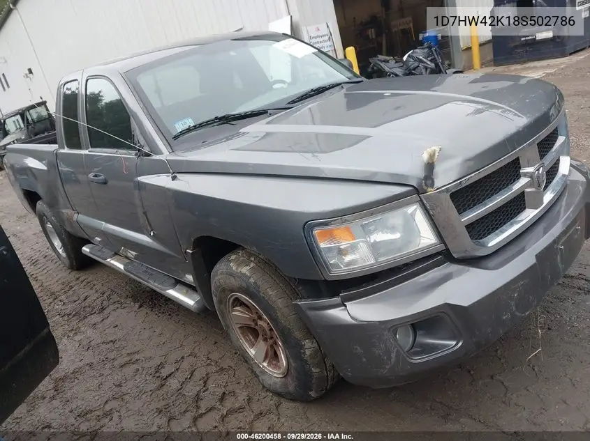 DODGE DAKOTA 2008, VIN 1D7HW42K18S502786
