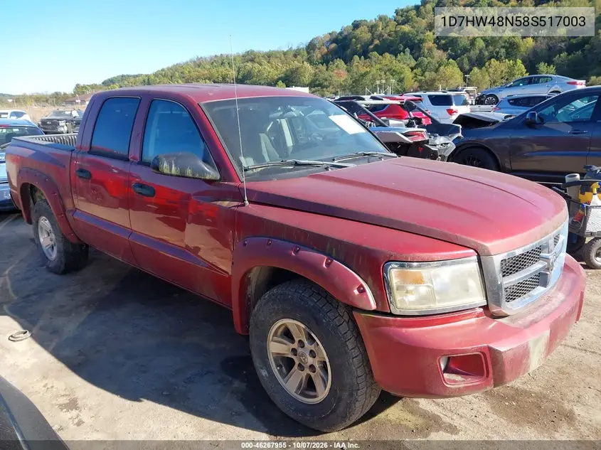 DODGE DAKOTA 2008, VIN 1D7HW48N58S517003