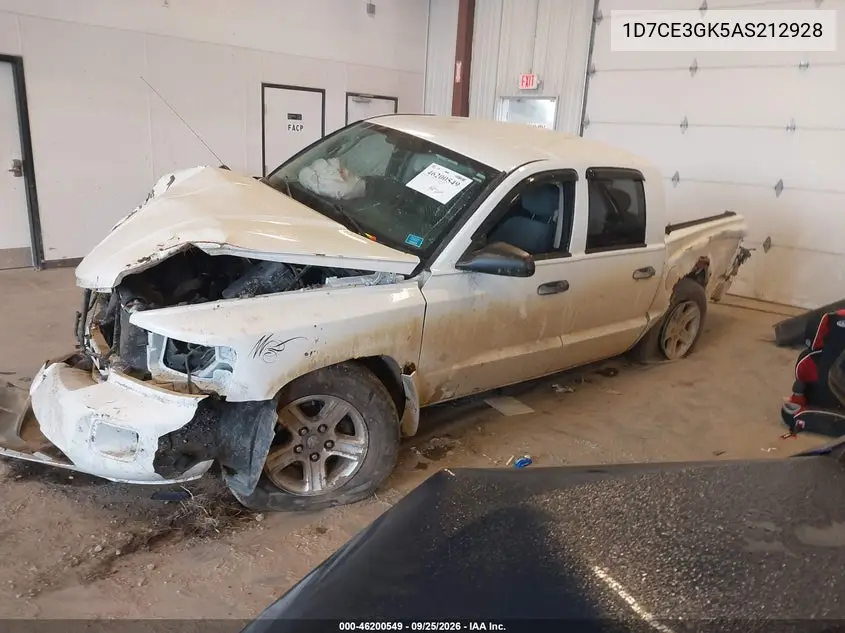 2010 DODGE DAKOTA VIN 1D7CE3GK5AS212928 — фото 2