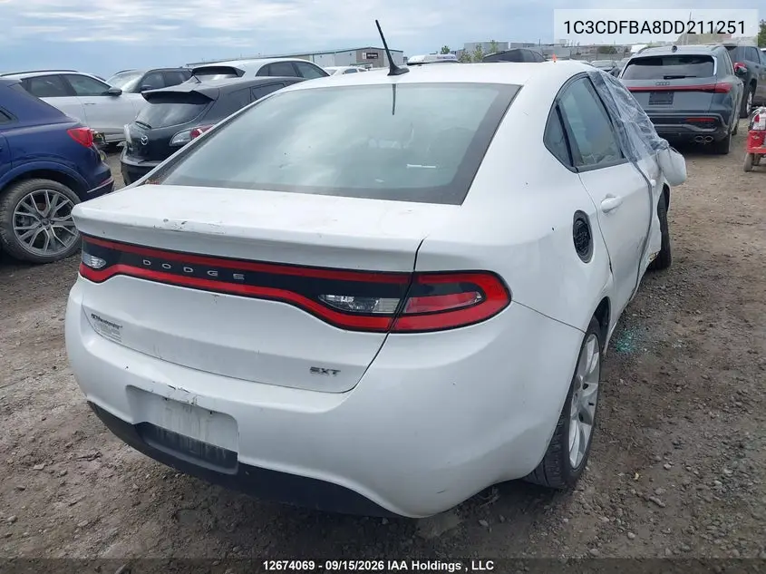 2013 DODGE DART VIN 1C3CDFBA8DD211251 — фото 4