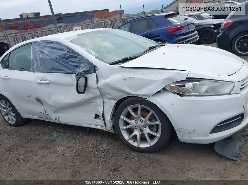 2013 DODGE DART VIN 1C3CDFBA8DD211251 — фото 6