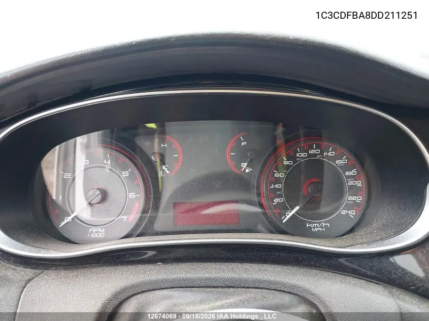 2013 DODGE DART VIN 1C3CDFBA8DD211251 — фото 7