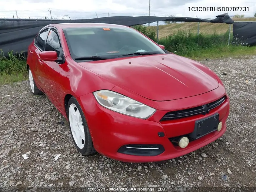 DODGE DART 2013, VIN 1C3CDFBH5DD702731