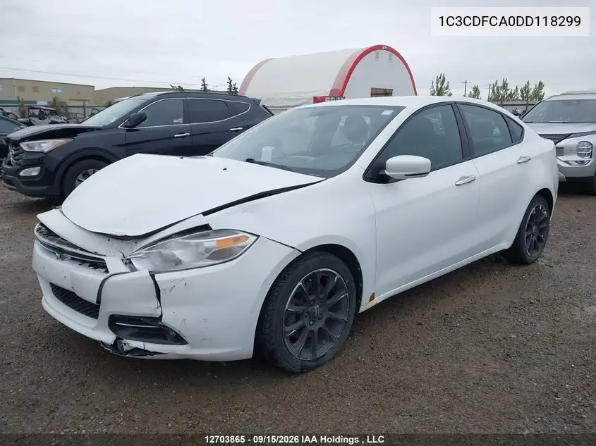2013 DODGE DART VIN 1C3CDFCA0DD118299 — фото 2
