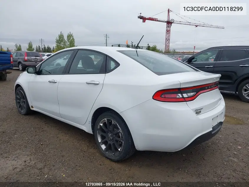 2013 DODGE DART VIN 1C3CDFCA0DD118299 — фото 3