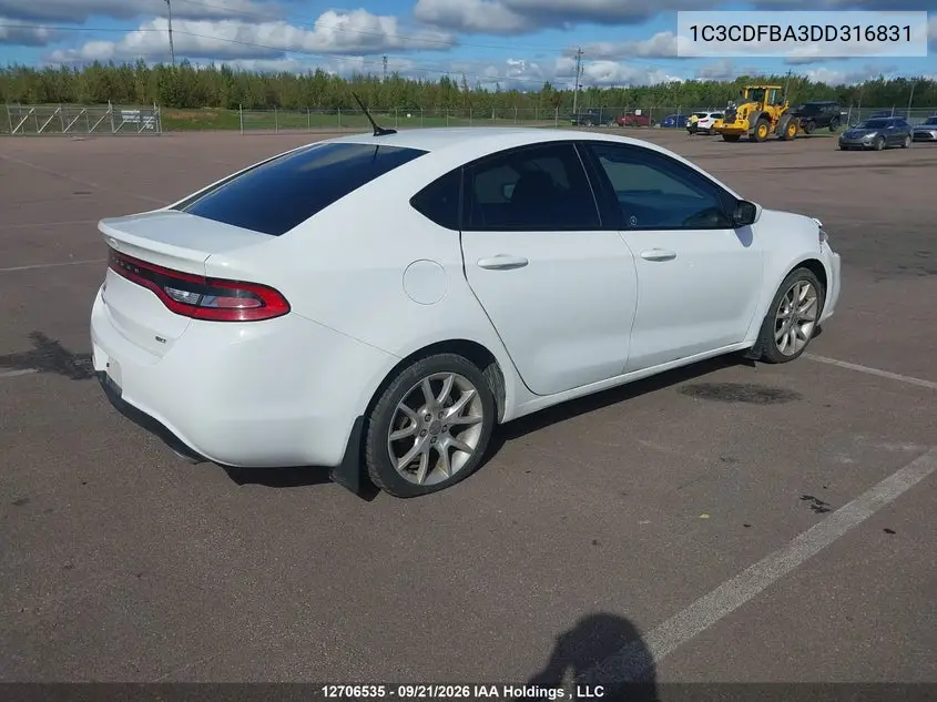 2013 DODGE DART VIN 1C3CDFBA3DD316831 — фото 4