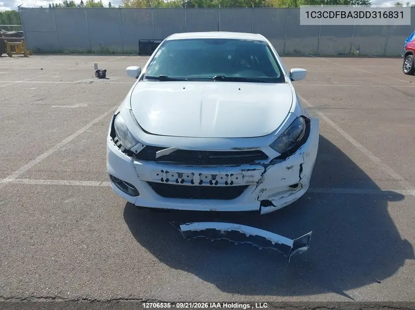 2013 DODGE DART VIN 1C3CDFBA3DD316831 — фото 6