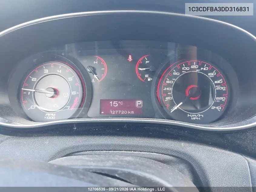 2013 DODGE DART VIN 1C3CDFBA3DD316831 — фото 7
