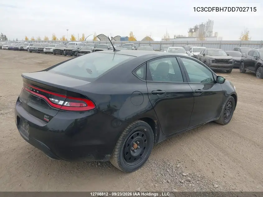 2013 DODGE DART VIN 1C3CDFBH7DD702715 — фото 4