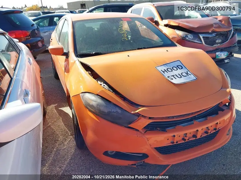 DODGE DART 2013, VIN 1C3CDFBA9DD300794