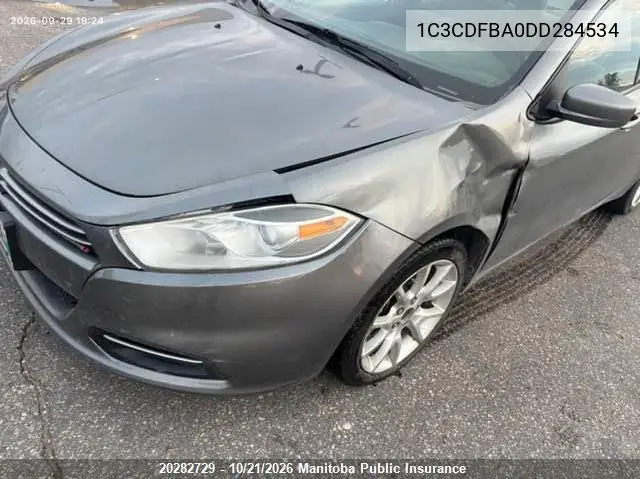 2013 DODGE DART VIN 1C3CDFBA0DD284534 — фото 2