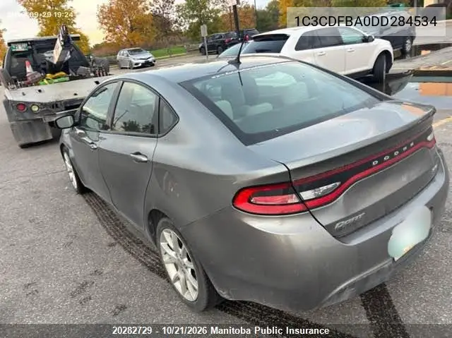 2013 DODGE DART VIN 1C3CDFBA0DD284534 — фото 3