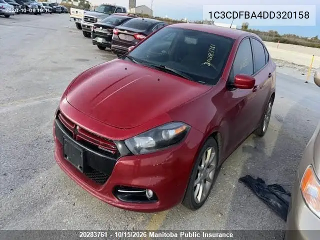 2013 DODGE DART VIN 1C3CDFBA4DD320158 — фото 2