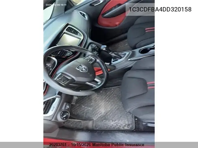 2013 DODGE DART VIN 1C3CDFBA4DD320158 — фото 5