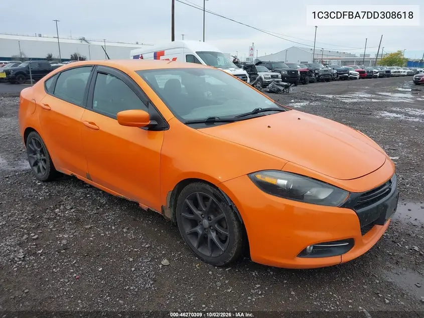DODGE DART 2013, VIN 1C3CDFBA7DD308618