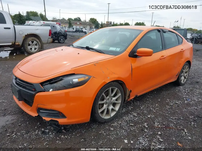 2013 DODGE DART VIN 1C3CDFBA7DD308618 — фото 2