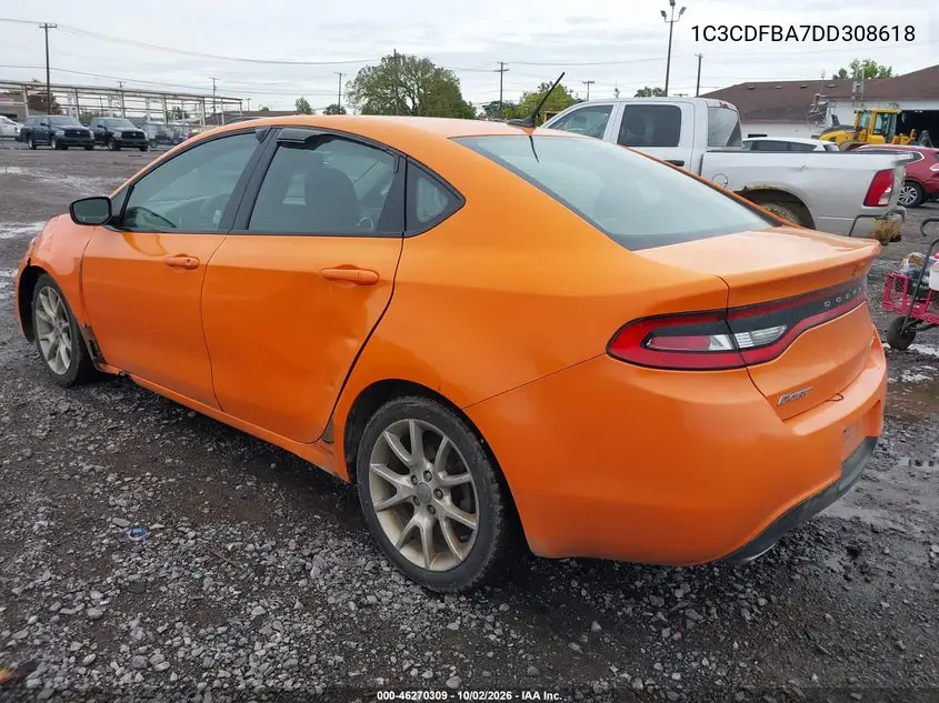 2013 DODGE DART VIN 1C3CDFBA7DD308618 — фото 3
