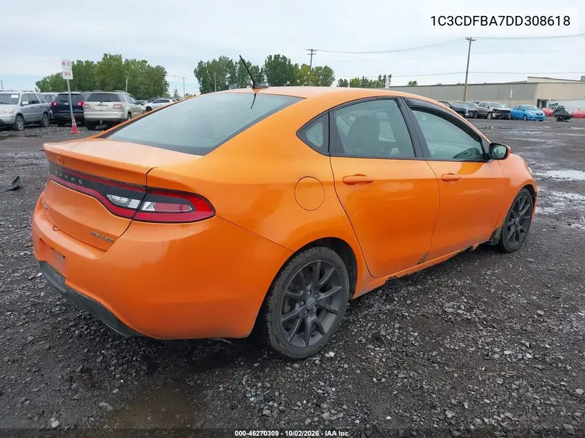 2013 DODGE DART VIN 1C3CDFBA7DD308618 — фото 4