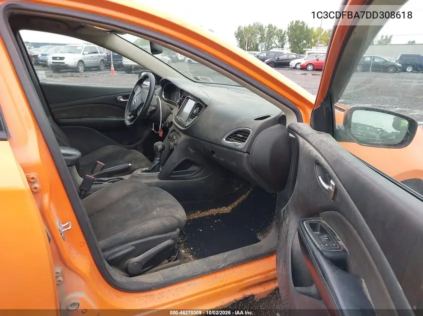 2013 DODGE DART VIN 1C3CDFBA7DD308618 — фото 5