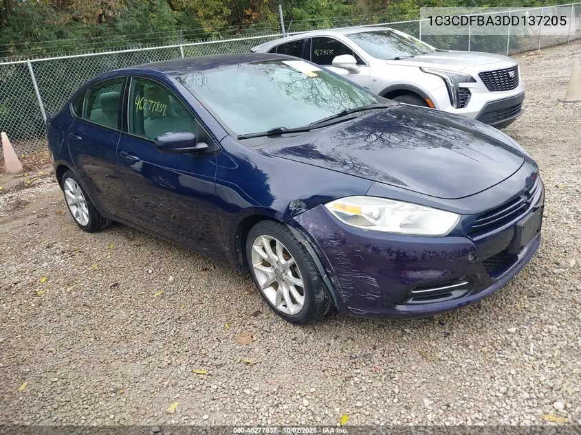 DODGE DART 2013, VIN 1C3CDFBA3DD137205