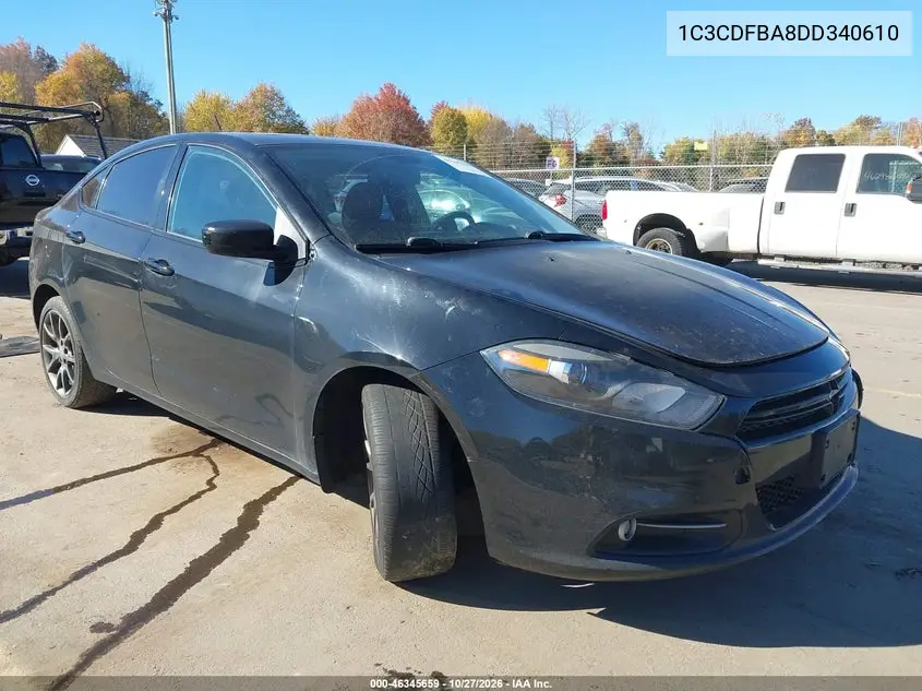 DODGE DART 2013, VIN 1C3CDFBA8DD340610