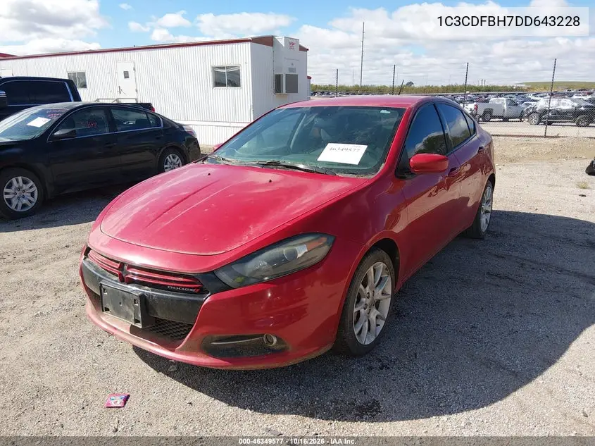2013 DODGE DART VIN 1C3CDFBH7DD643228 — фото 2